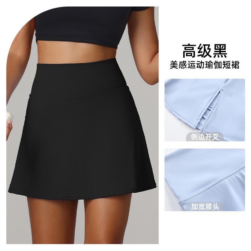 ヨーロッパとアメリカのクロスボーダーAmazonは、女性用のスポーツスカート、股をカバーして露出を防ぐ、女性用のアウトドアランニングフィットネステニススカートパンツを専門にしています。|undefined