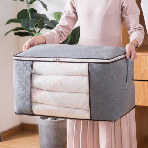 Cotton duvet storage bag moving blanket storage packing bag clothing organization travel bag non-woven storage bag storage