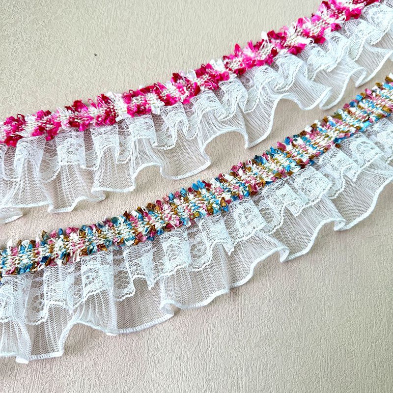 しわ二重レースカーテン飾り材料服装補助材料服とアクセサリーの頭飾り材料バッグ