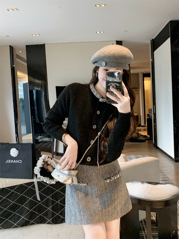 鱼兔子的兔子 小香风内搭针织上衣女春秋2025新款羊毛衫毛衣开衫|undefined