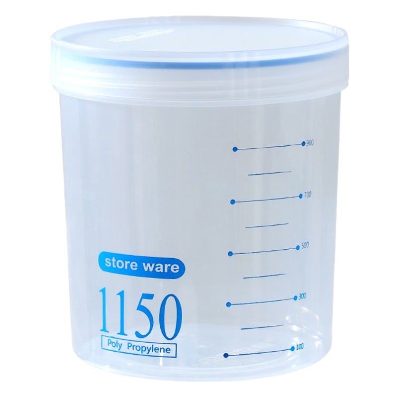 Cocina transparente sellado tarro fácil de hebilla tarro de almacenamiento de múltiples granos tarro de galletas de frutas secas de alimentos tarro de almacenamiento de leche en polvo de plástico