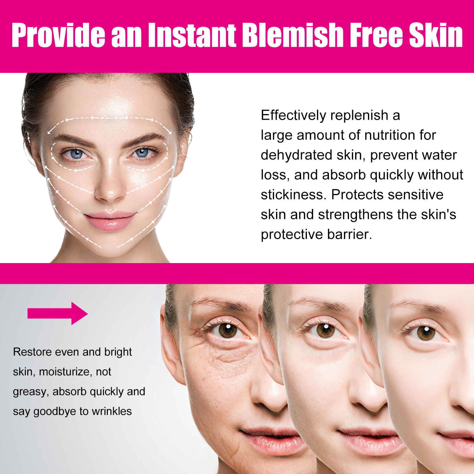 anti-aging Beautiful snail desalinates fine lines, moisturizes, whitens, brightens, anti-aging and anti wrinkle_voghion.com