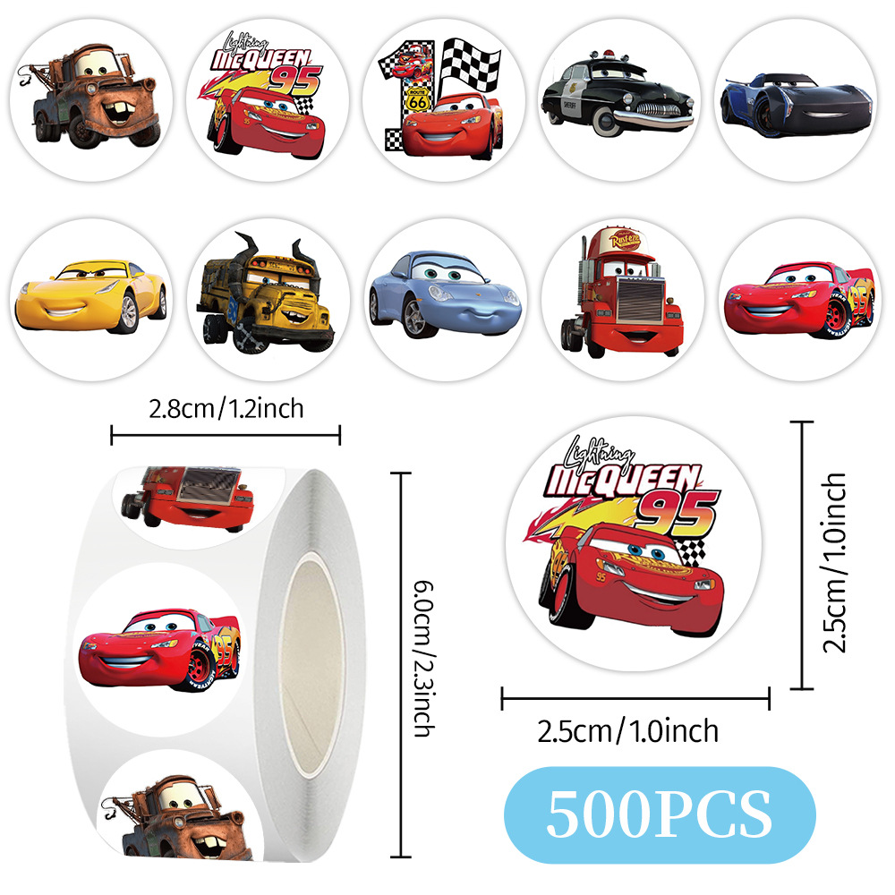 500 Stickers/Roll Cars Roll Stickers American Drama Peripheral Sealing ...