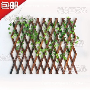 Outdoor Anti-Corrosion Wood Fence Telescopic Solid Wood Fence Climbing Frame Garden Fence Guardrail Wall Decoration Grids
