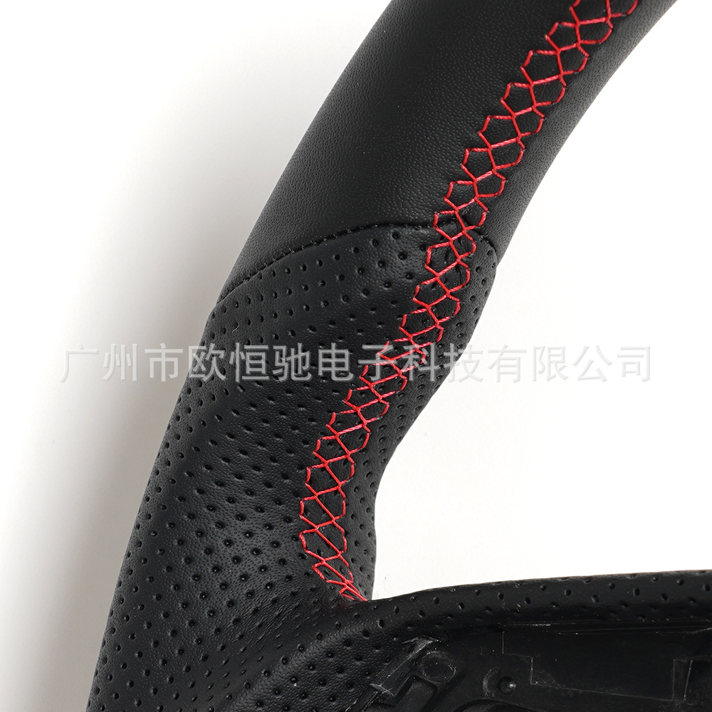 Cross-border hot sale is suitable for Audi RS 17 full leather red positioning line full leather car steering wheel assembly