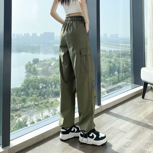 Slim Fit American Work Pants for Women - Summer Petite Bootcut Hiking Pants - Loose Wide Leg Sports Shorts