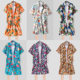 Thailand Short-sleeved Flower Shirt suit Hainan Island Clothing Beach Clothing Sanya Summer Style Thailand Travel Couple Style Summer
