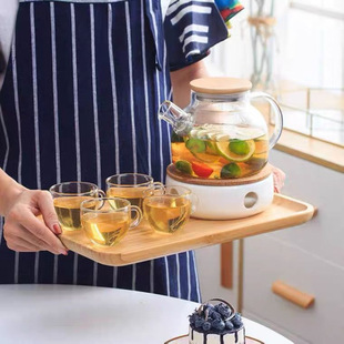 Thickened High-Temperature-Resistant Glass Water Kettle, Heat-Resistant and Explosion-Proof Teapot, Steaming Teapot, Flower and Fruit Teapot, Home Reading House