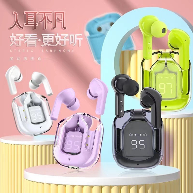 透明世代デジタルディスプレイワイヤレス Bluetooth ヘッドセット TWS アクティブノイズリダクションクロスボーダーエアヘッドセットスポーツゲームインイヤー|undefined