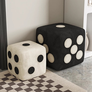 Small Stool for Home Use, Shoe-Changing Stool, Entryway Bench, Dice Low Stool, Living Room Seating Ottoman, Square Stool, Creative Children's Footstool