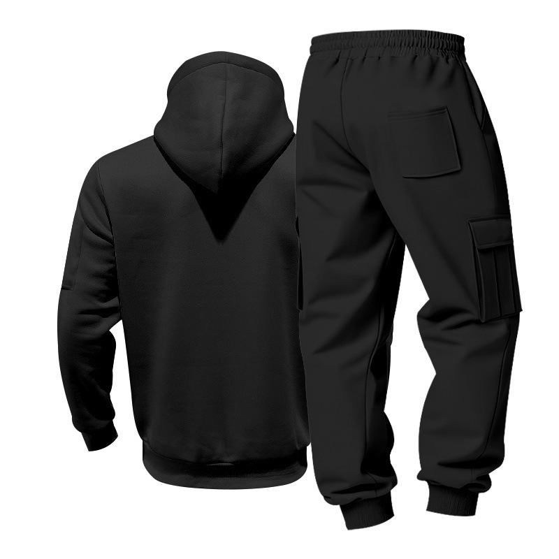 Men's Clothing Men's Heavyweight Fleece Lined Casual Sportswear Workwear Trendy Loose Suit Winter For Formal & Casual_viptrois.com