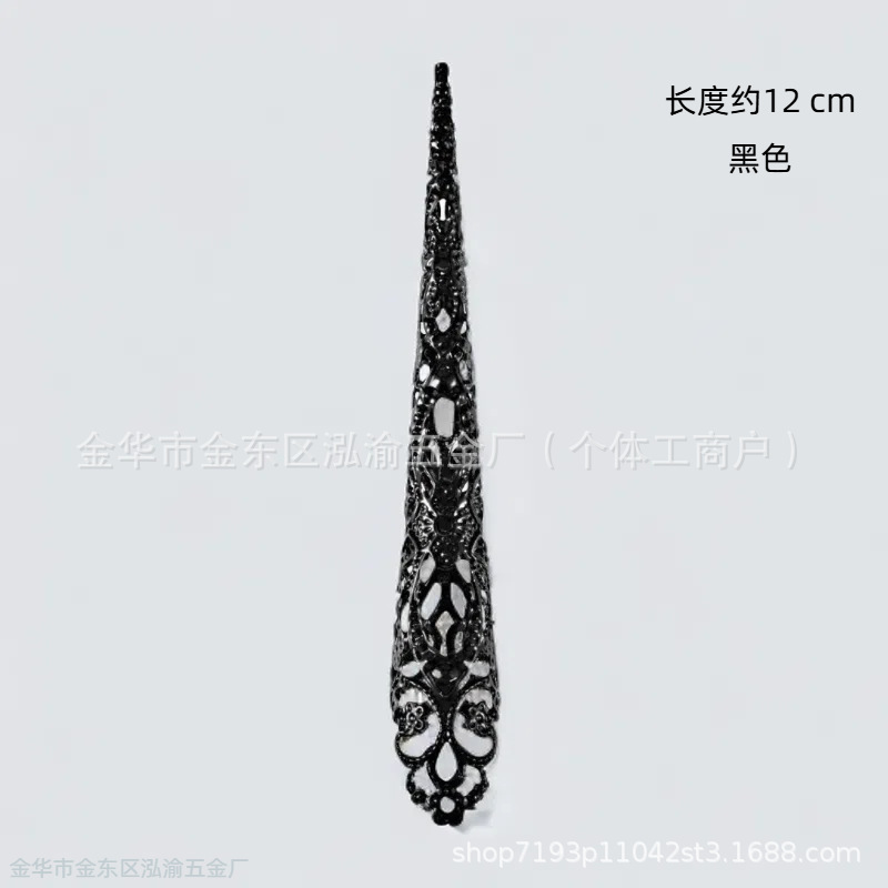 DIY Jewelry Accessories Ancient Palace Nail Covers Retro Ethnic Style Performance Belly Dance Armor Halloween Finger Covers