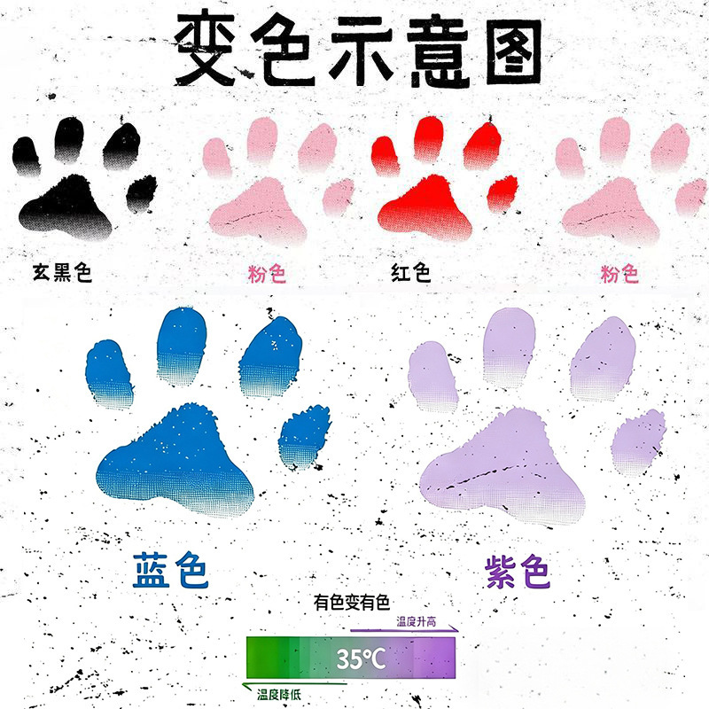 12 Temperature-Changing Tattoo Stickers, Cat Paw Temperature-Sensitive Tattoo Stickers, Cute Couple Pink Kitten Temperature-Changing Stickers 12 Temperature-Changing Tattoo Stickers, Cat Paw Temperature-Sensitive Tattoo Stickers, Cute Couple Pink Kitten Temperature-Changing Stickers
