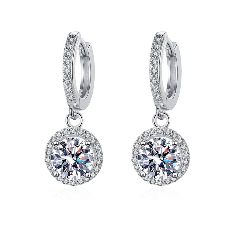E61 round hoop earrings [1 carat]
