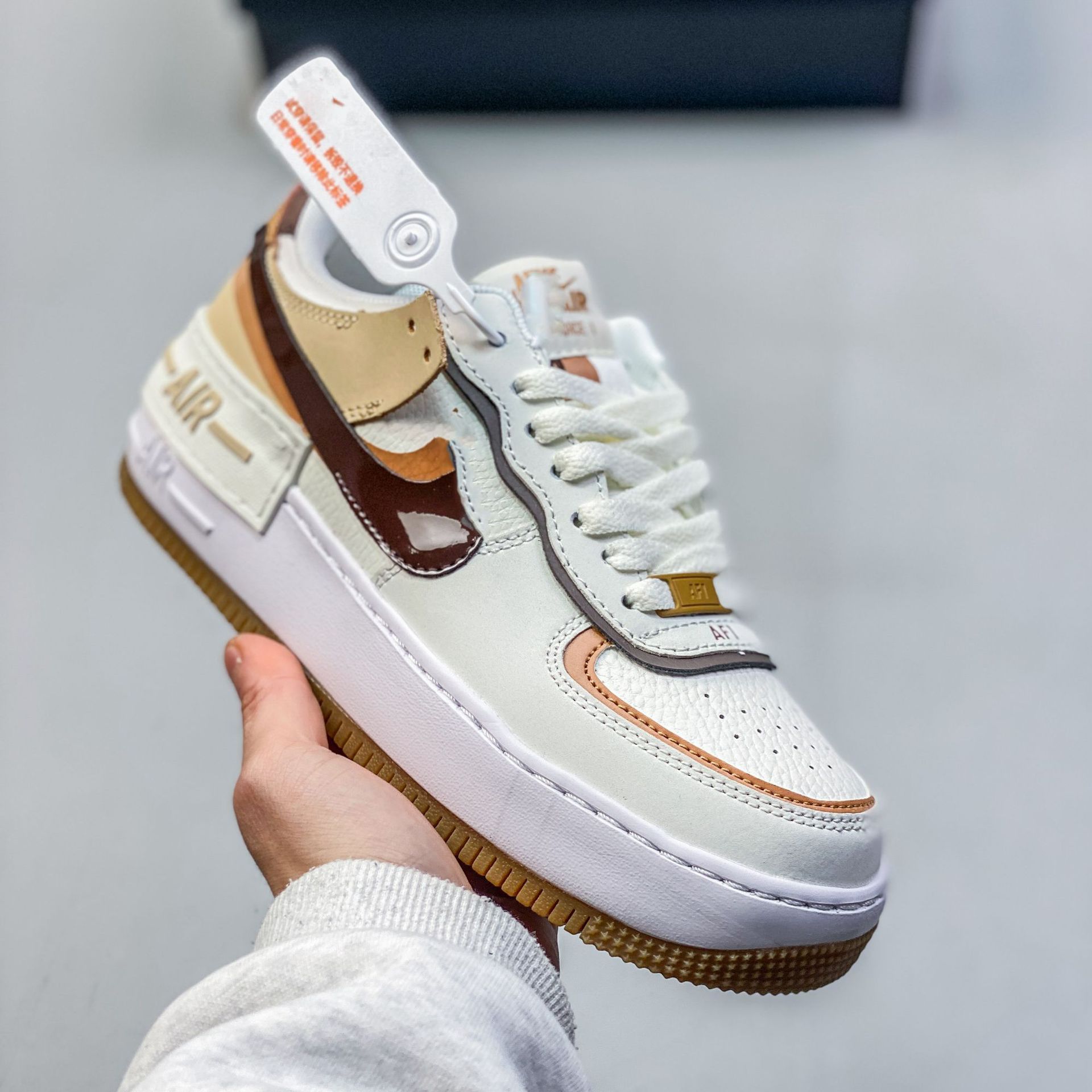 Pure original AF1 Sombra Fuerza Aérea No. 1 macarón deconstruir zapatos de suela gruesa para mujeres zapatos deportivos casuales para estudiantes