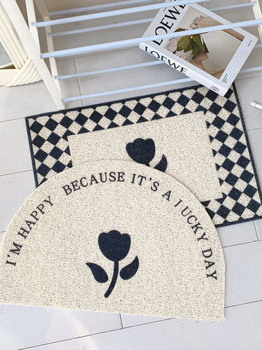 Nordic ins style home entrance wire circle floor mats home cuttable non-slip foot mats entrance dirt-resistant and wear-resistant door mats
