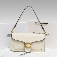 一件代发2025 DIY真皮质感女包经典风琴腋下酒神包单肩斜挎法棍包