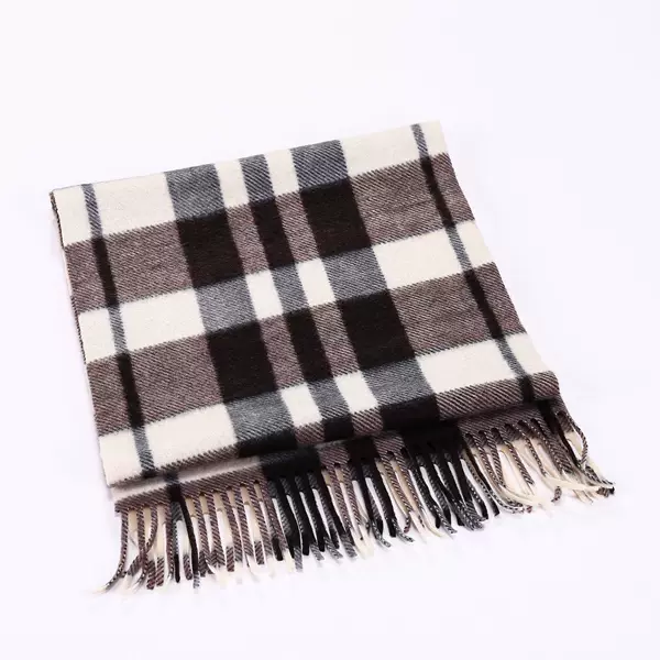 Autumn and winter women's clothing wholesale live gift printing cashmere scarf tassel double-sided velvet scarf plaid scarf manufacturer