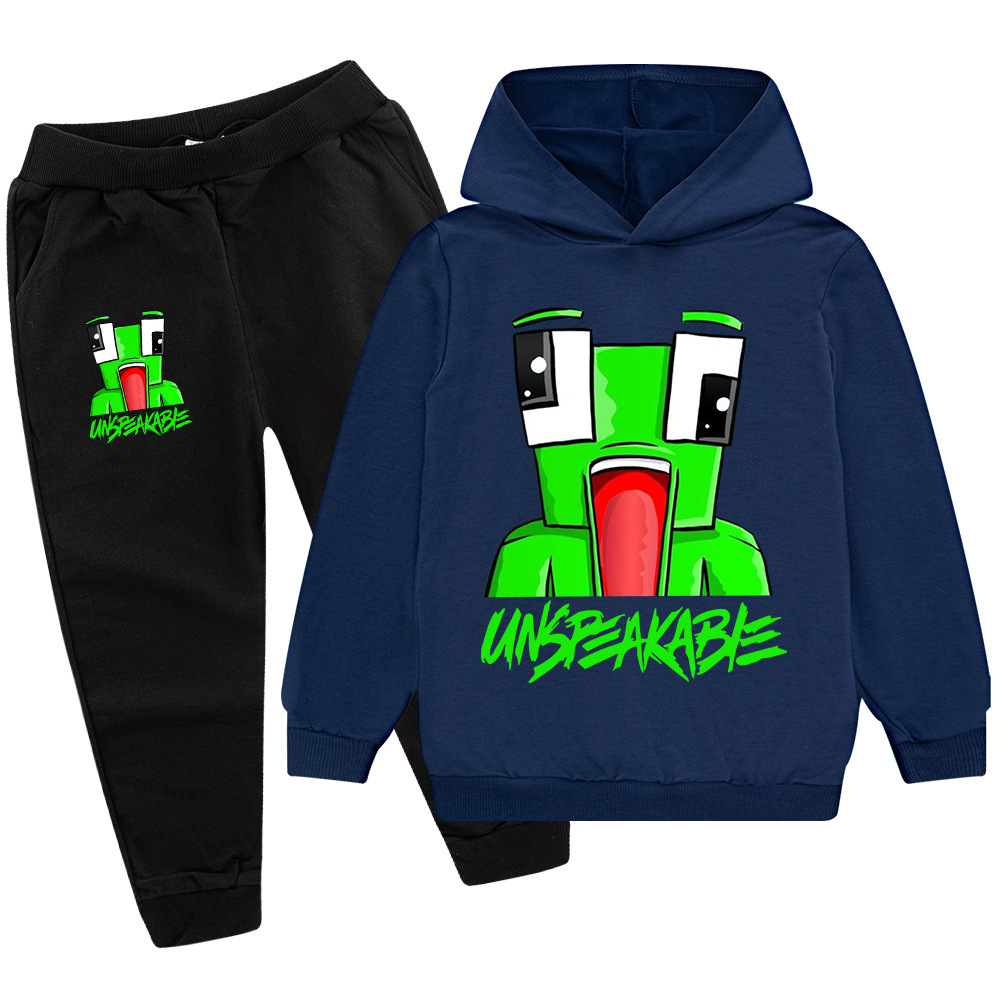 Hot selling unspeakable printed pattern children's clothing set hoodie hoodie+pants_voghion.com