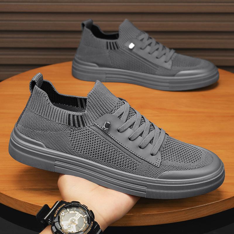 Primavera y verano nuevos zapatos de hombre de un solo pie transpirables delgados zapatos casuales transpirables de tejido aéreo juvenil zapatos de panel de malla image 4