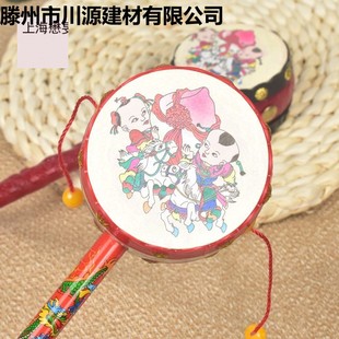 Rattle Drum Baby Toy Old-fashioned Not Lang Drum Children Can Bite Wave Rattle Drum Baby Three Months Hand Rattle Drum