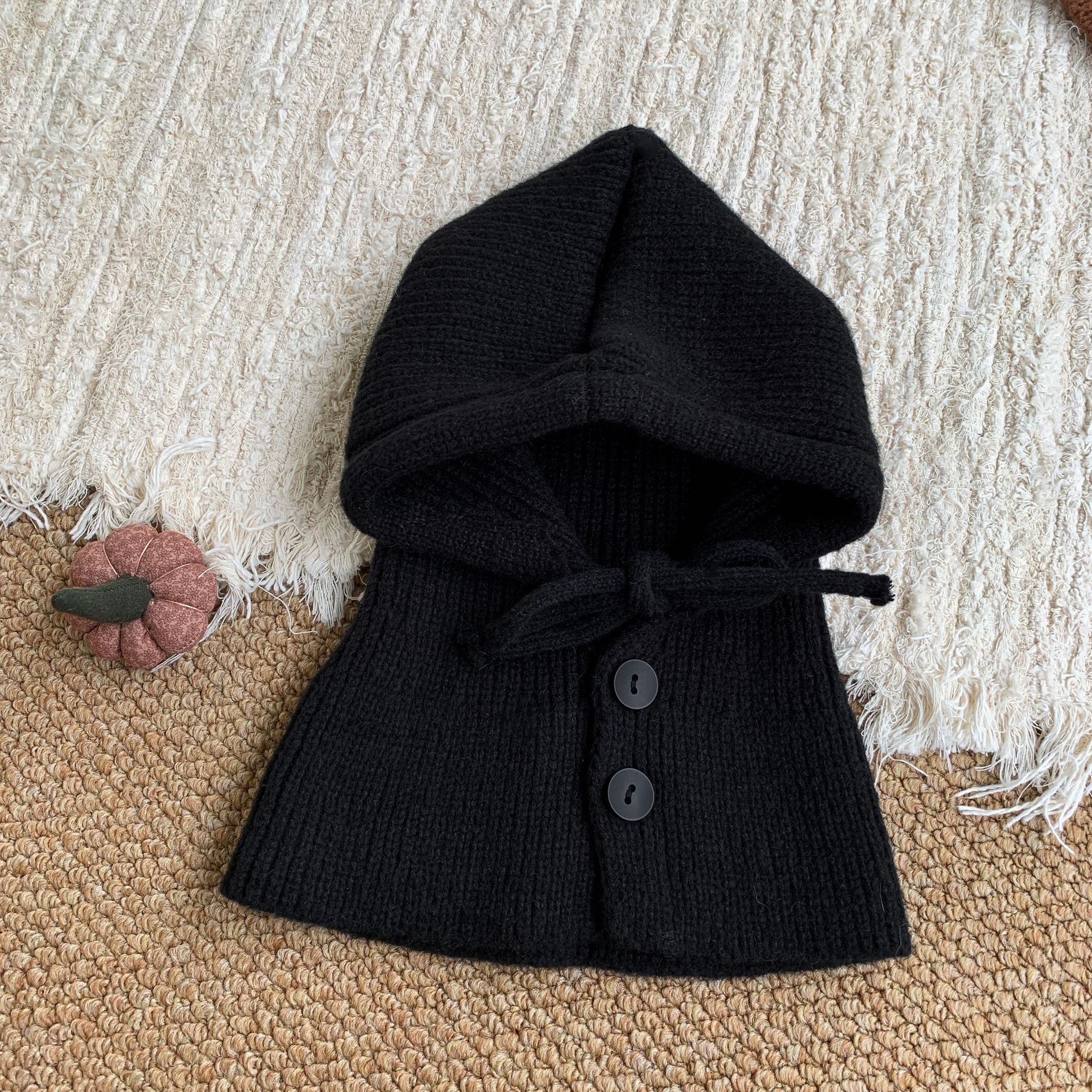 Sugar Pear ropa infantil sombrero de niñas invierno 2025 espesar de aire extranjero para niños gorras de tejido orejas gorras de lana bebé