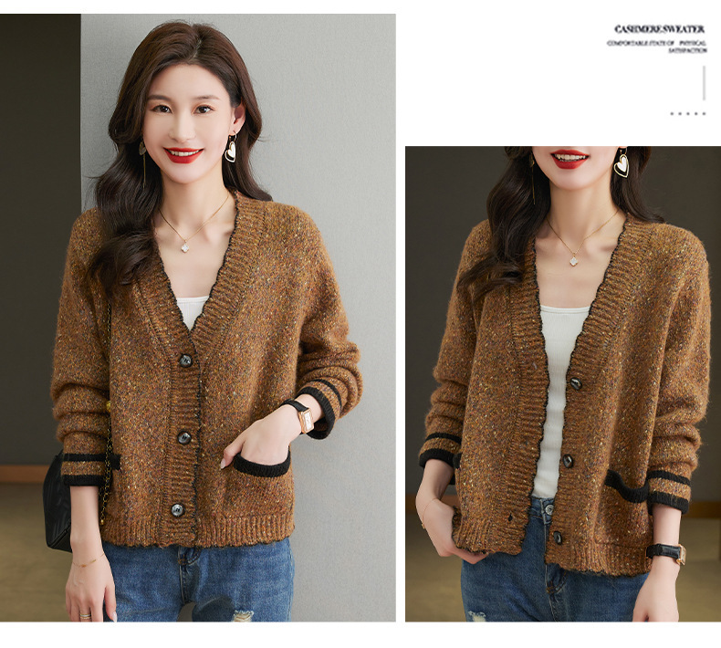 E5764 1160K ÁO LEN NỮ TAIRYA ÁO LEN DÀI TAY MÙA XUÂN THU ĐÔNG CỔ CHỮ V TRÔNG TRẺ HƠN TUỔI THỜI TRANG NỮ G04 SẢN PHẨM MỚI