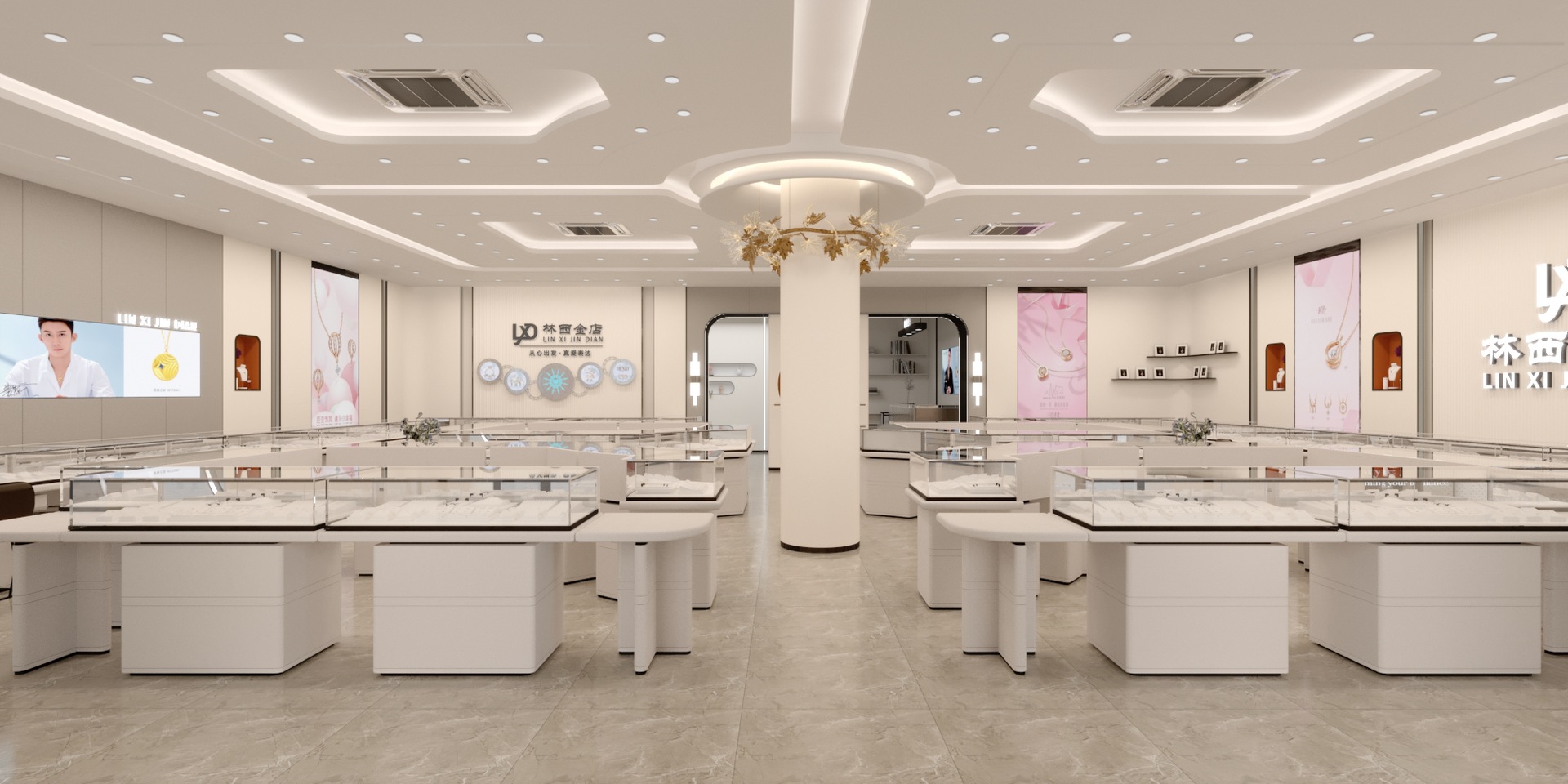 整店输出 珠宝店 货架展示柜003