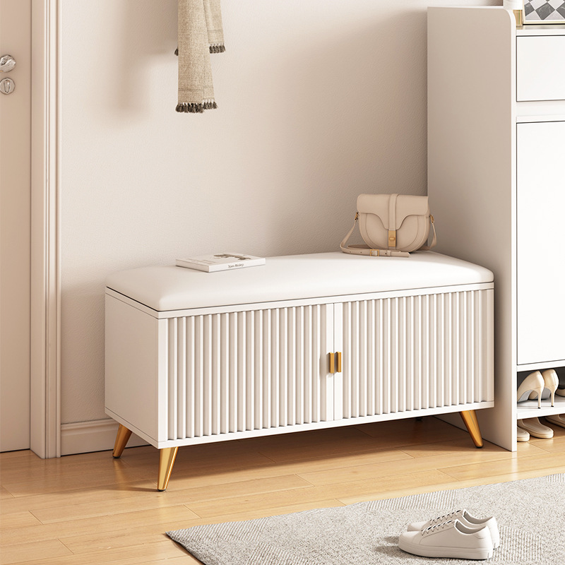 Stylish and Functional Entryway Bench with Shoe Storage Cabinet - Perfect for Home Use