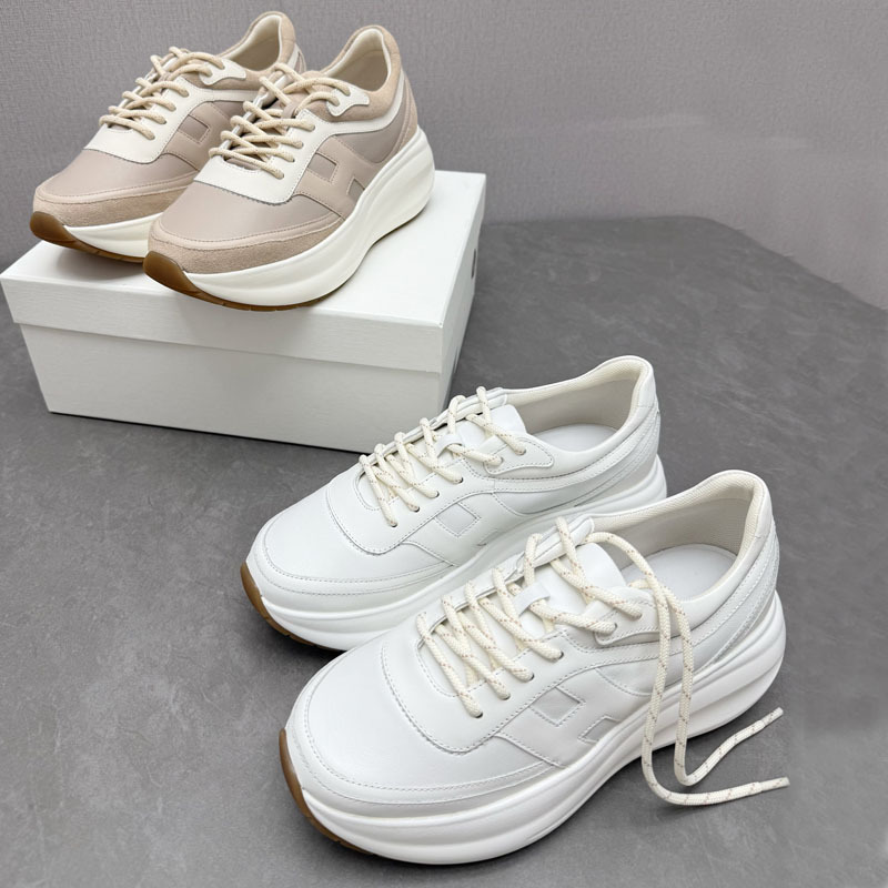 Dongguan-Made Unbranded Genuine Leather Thick-Soled Dad Shoes with Platform Lace-Up Design, Shock-Absorbing Sports Casual Shoes, Running Shoes for Women Dongguan-Made Unbranded Genuine Leather Thick-Soled Dad Shoes with Platform Lace-Up Design, Shock-Absorbing Sports Casual Shoes, Running Shoes for Women