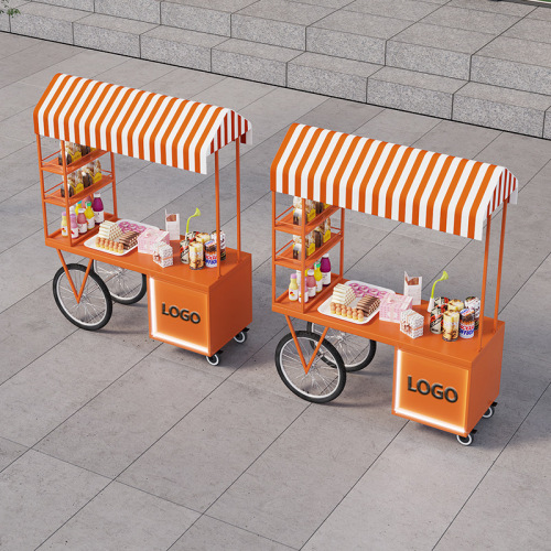 Street stall dining cart movable float market stall cart night market sales truck outdoor snack street stall cart