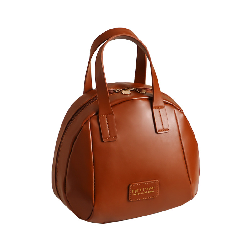 Nueva bolsa de cosméticos de concha de PU, bolsa de mano simple y de moda, bolsa pequeña de mujer, bolsa de almacenamiento de cosméticos y artículos de tocador