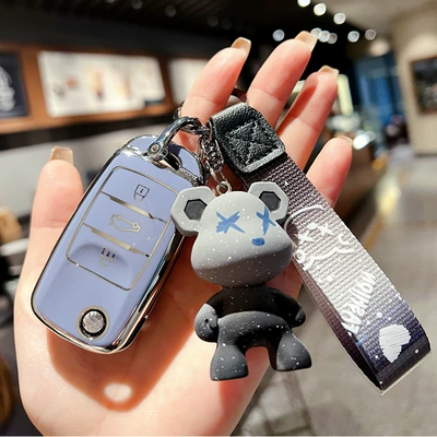 Car key bag Case, Benben E-Star, Yuexiang V7/V3 - changan-folding-gray-blue-single-shell-gray-violent-bear