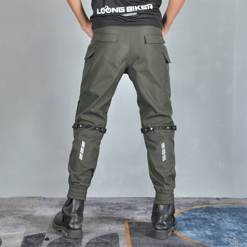 VOLERO motocicleta montar pantalones impermeable a prueba de viento transpirable elástico cintura alta motocicleta anti-caída pantalones alargados equipo de protección