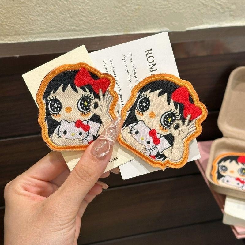 Cute little Yuyu bangs sticker, seamless hair tidying tool for girls, magic sticker for students and children's hair accessories