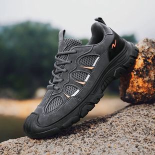 New Labor Protection Men's Shoes 2025 Summer Soft Sole Breathable Mesh Construction Site Comfortable Non-Slip Wear-Resistant Workwear Trendy Shoes