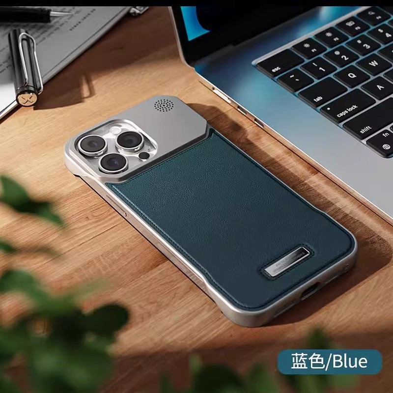 跨境适用iPhone17手机壳香薰皮革无边框隐形磁吸苹果16防摔保护套|undefined
