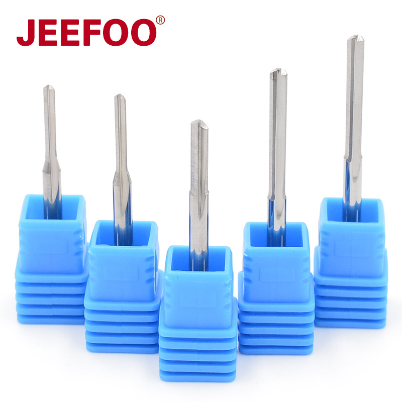 杰峰3.175mm单刃直槽铣刀木工电脑广告雕刻刀具钨钢密度板实木GL