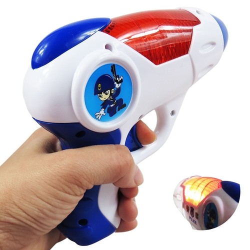 Children's toy sound and light gun electric projection gun boy and girl cartoon small pistol simulated police voice small pistol