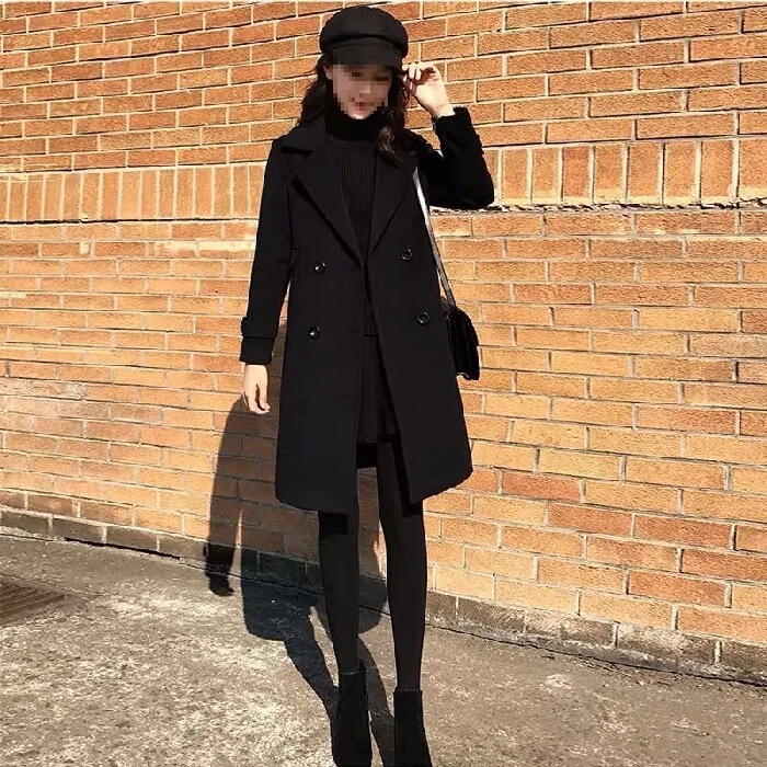 毛呢外套2025年流行新款黑色小香风呢子大衣女秋冬职业中长款女潮|undefined