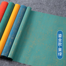 蜡染鎏金宣纸半生熟四尺对开毛笔练习书法创作彩色仿古作品纸