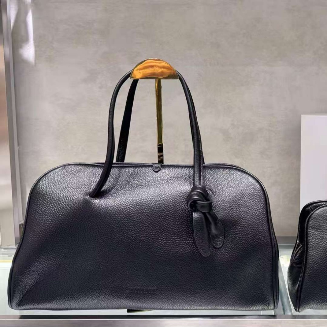 Jacquemus French Luxury Commuter Lychee Grain Boston Bag 2025 Spring/Summer New Versatile Women's Handbag - Thumbnail 3