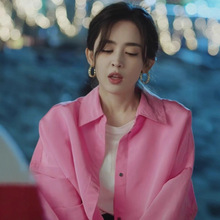 意大利华伦高端衬衣纯色涤棉衬衫布料无弹女衬衣休闲宽松外套