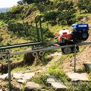 山地果园单轨运输车 山区搬运车农用轨道车 爬坡小火车单轨道