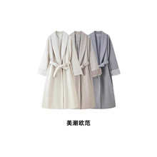 ZA自制欧美风 冬季外贸新款女装批发 时尚系带袖口毛毛呢子大衣