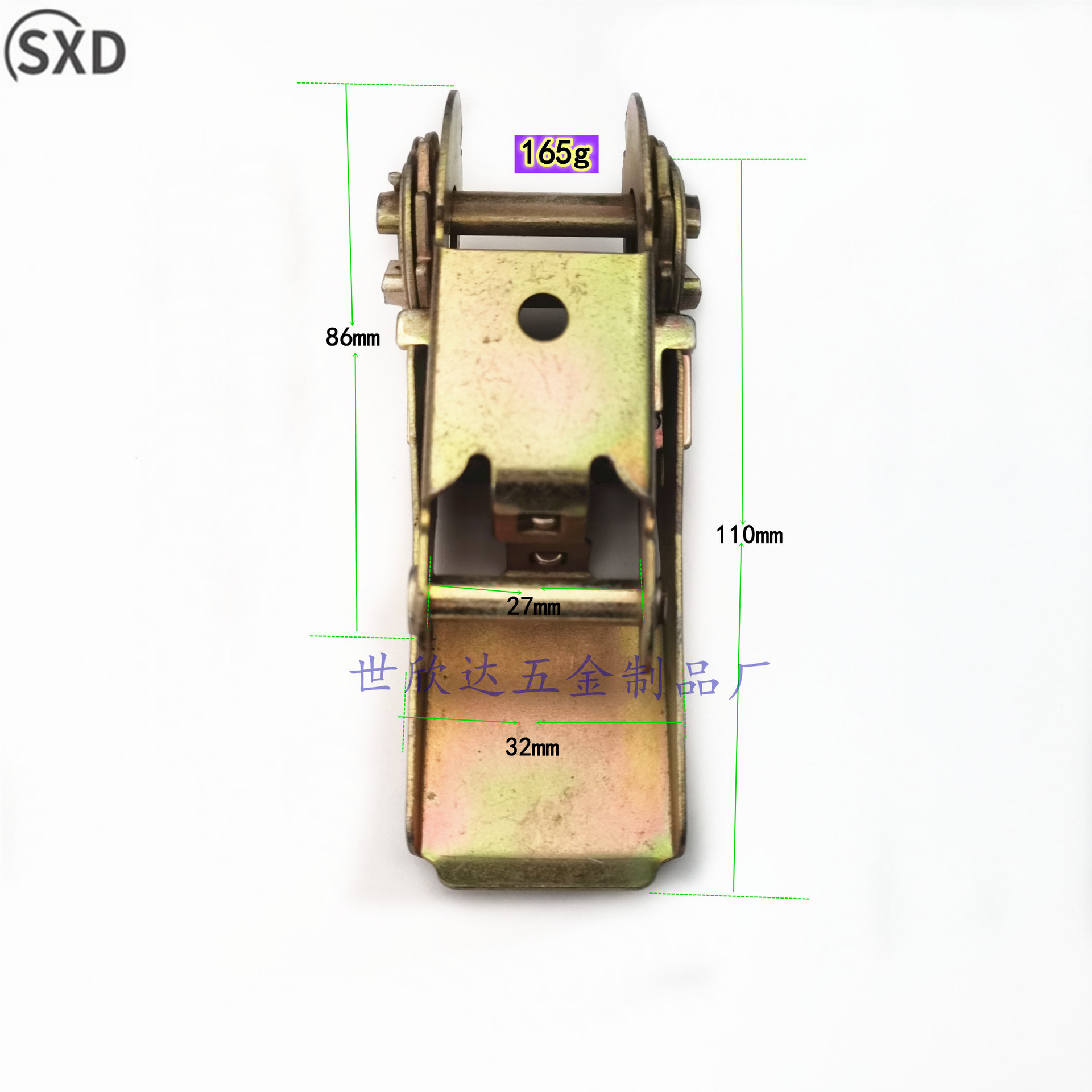 厂家供应 2.5cm捆绑带拉紧器 镀彩锌高强度收紧器 货物捆绑器扣