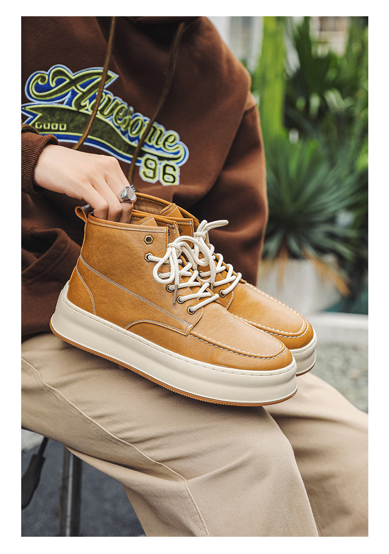 Herren Chukka Boots Aus Echtleder Atmungsaktive Mid Top Freizeitschuhe_voghion.com