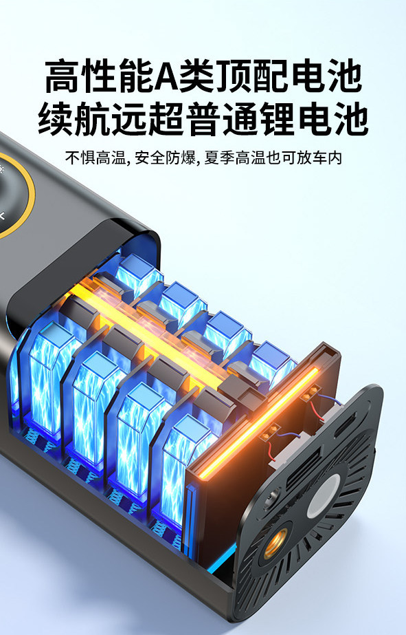 Car air pump, car emergency starting power supply, all-in-one electric air pump with power bank and battery jump starter