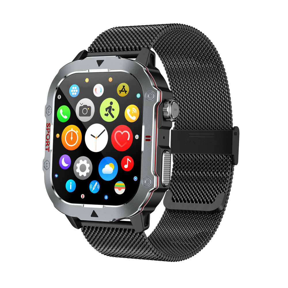 Cross-Border Popular C30 Pro Smart Watch Bluetooth Call + Heart Rate Blood Oxygen Outdoor Three-Proof Men's Sports Watch