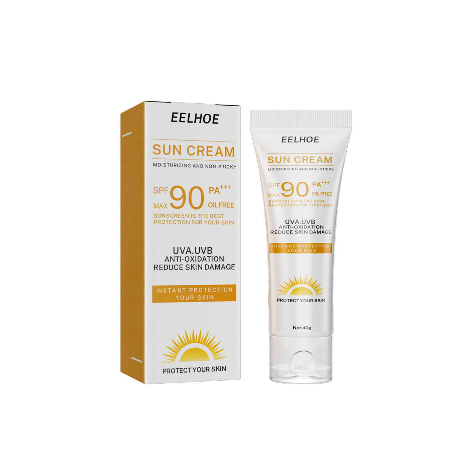 La crema protectora de aislamiento EELHOE hidrata la piel del cuerpo facial, la protección no es falsa, blanca, refrescante y no grasosa en verano